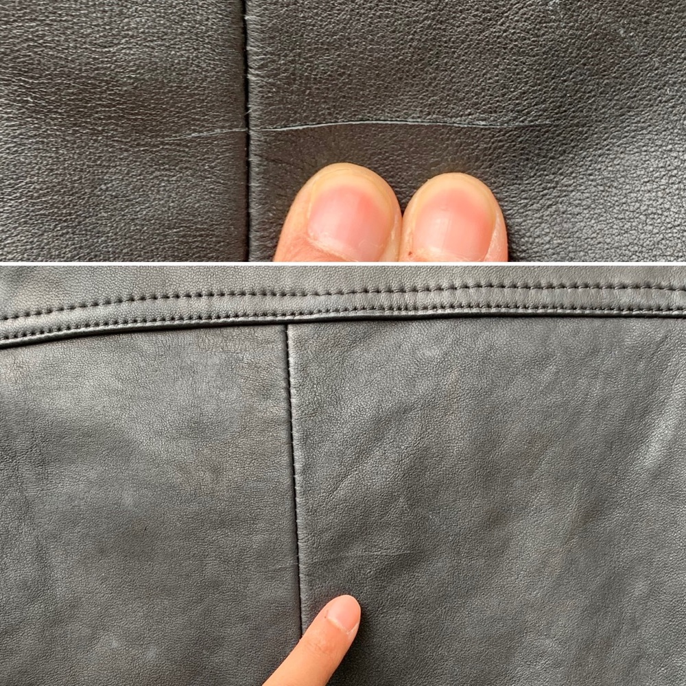 Ben Sherman genuine leather jacket, double zip closure - Picture 16 of 16